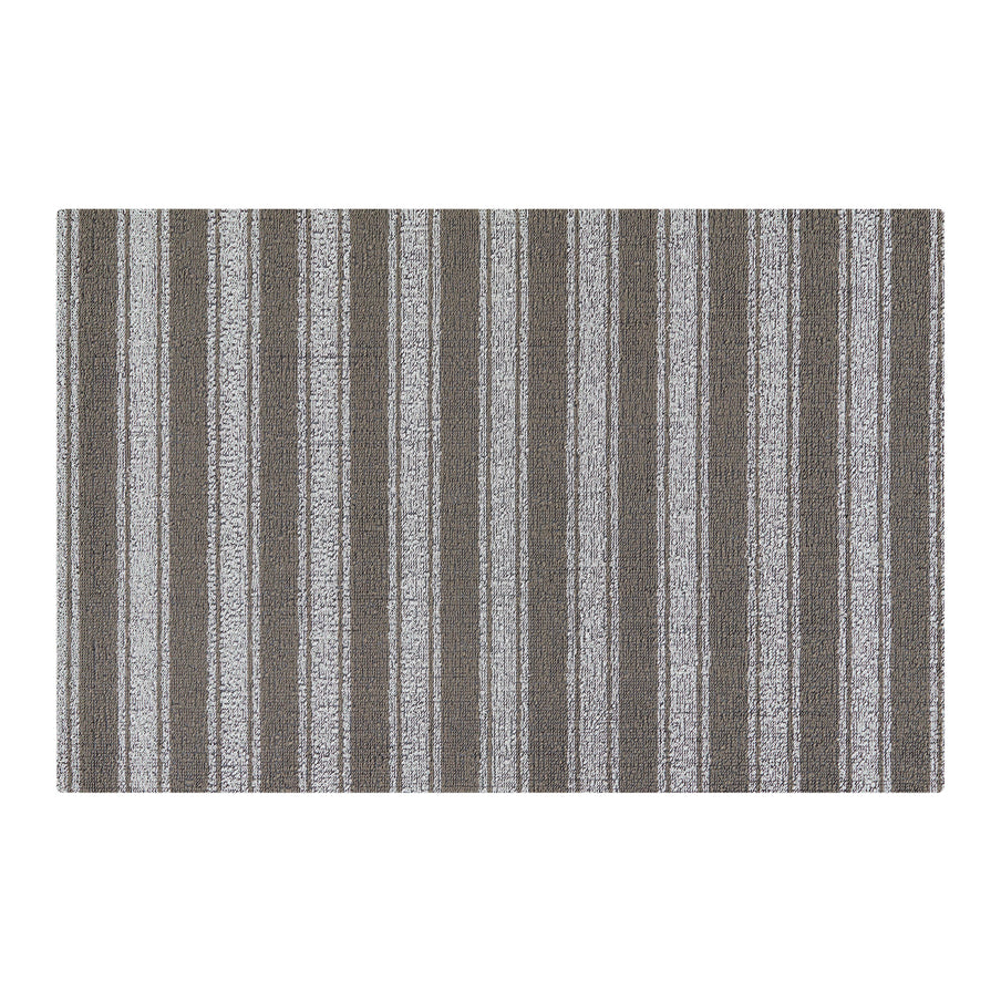 Chilewich Martha Stewart Boardwalk Stripe Shag 2x3 Utility Mat - Walnut