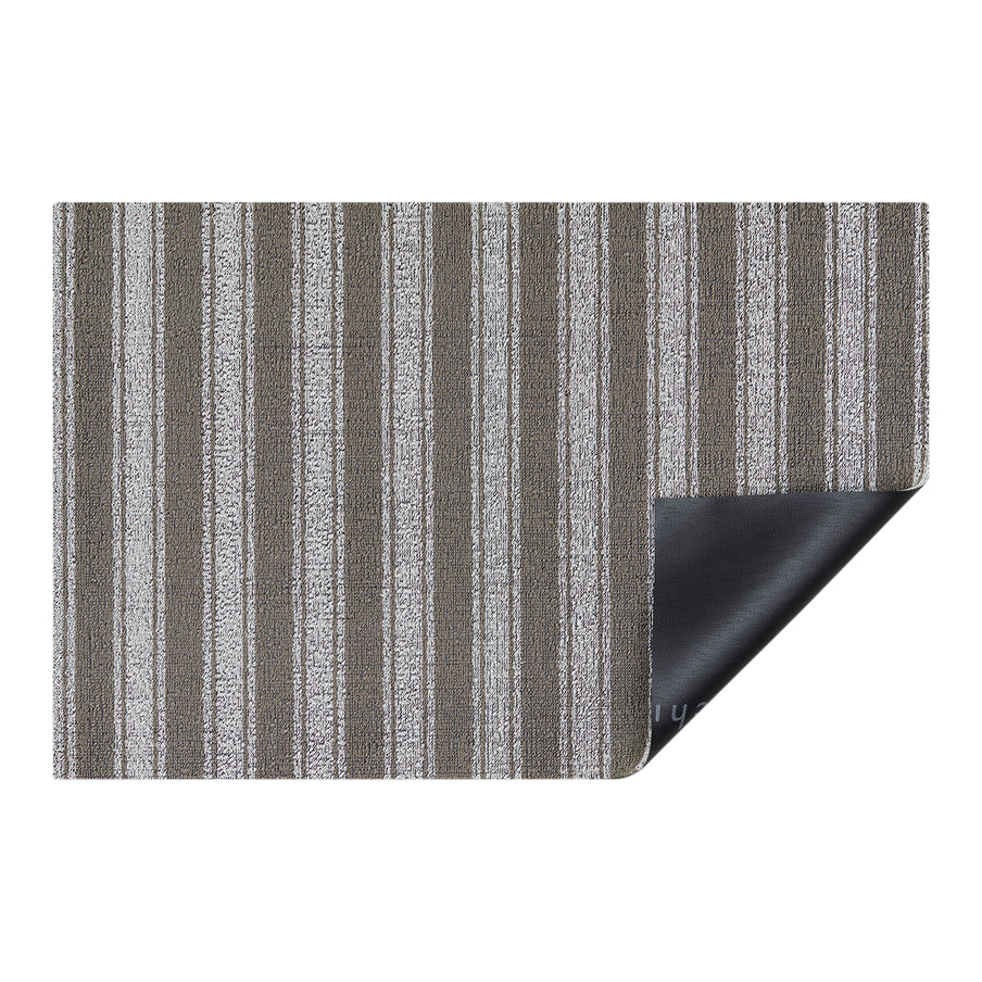Chilewich Martha Stewart Boardwalk Stripe Shag 2x3 Utility Mat - Walnut