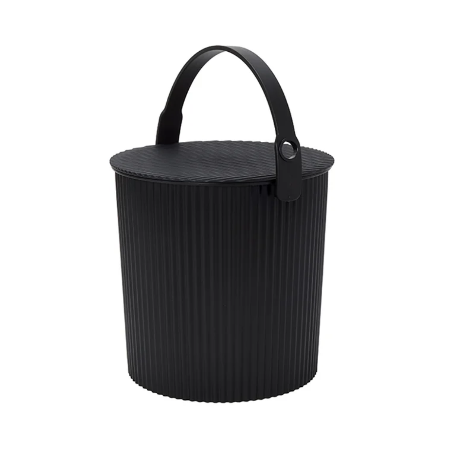 Hachiman Garden Storage Bucket w/ Lid - Black