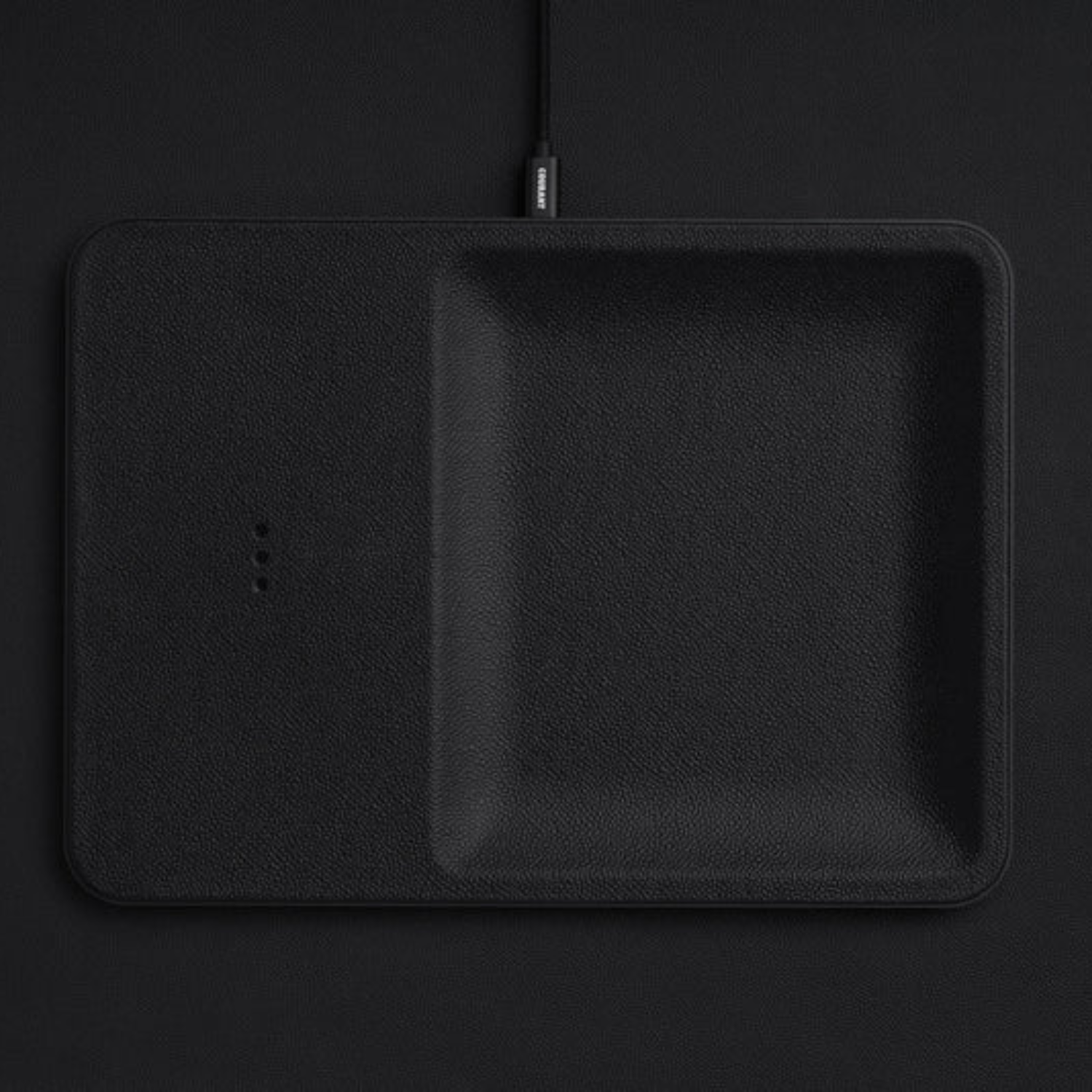 Magnetic Wireless Charger Tray - Ash Leather
