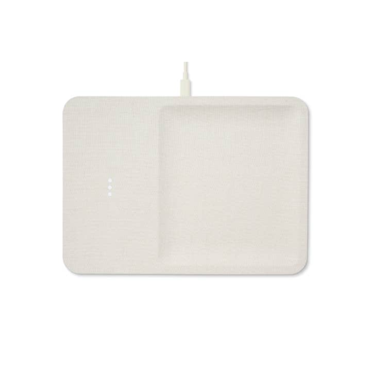 Magnetic Wireless Natural Linen Charger w/Tray
