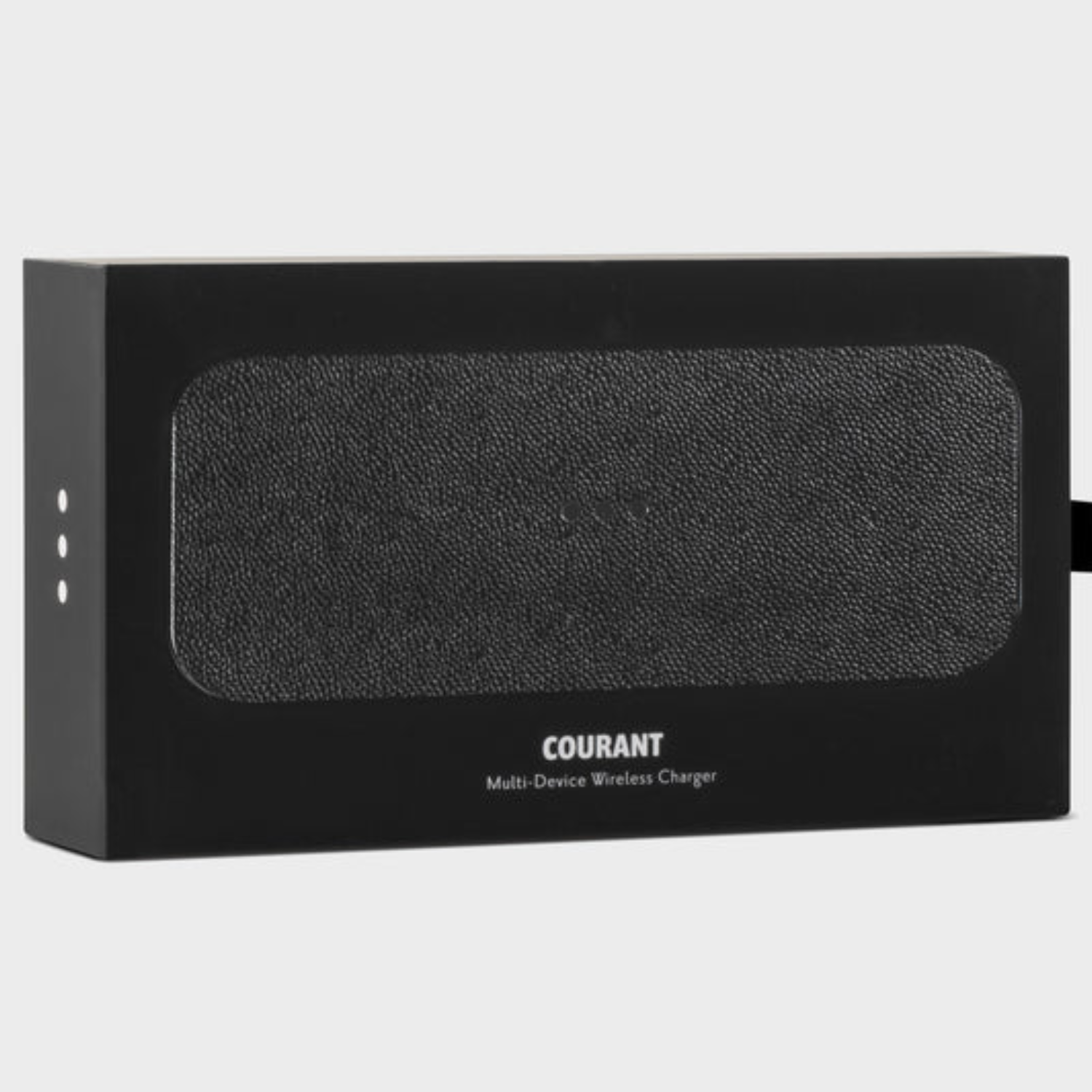 Magnetic Dual Wireless Charger - Black Leather