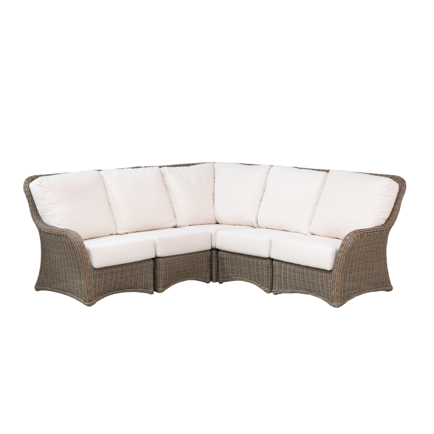 Coastal 5 Piece L-Shape Wicker Sectional