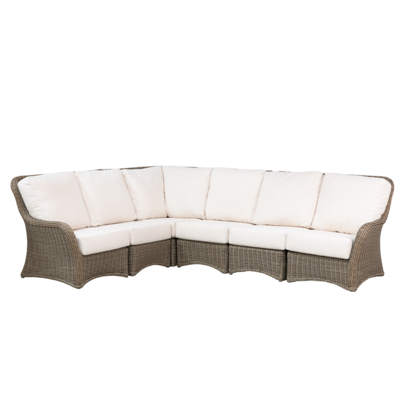 Coastal 6 Piece L-Shape Wicker Sectional