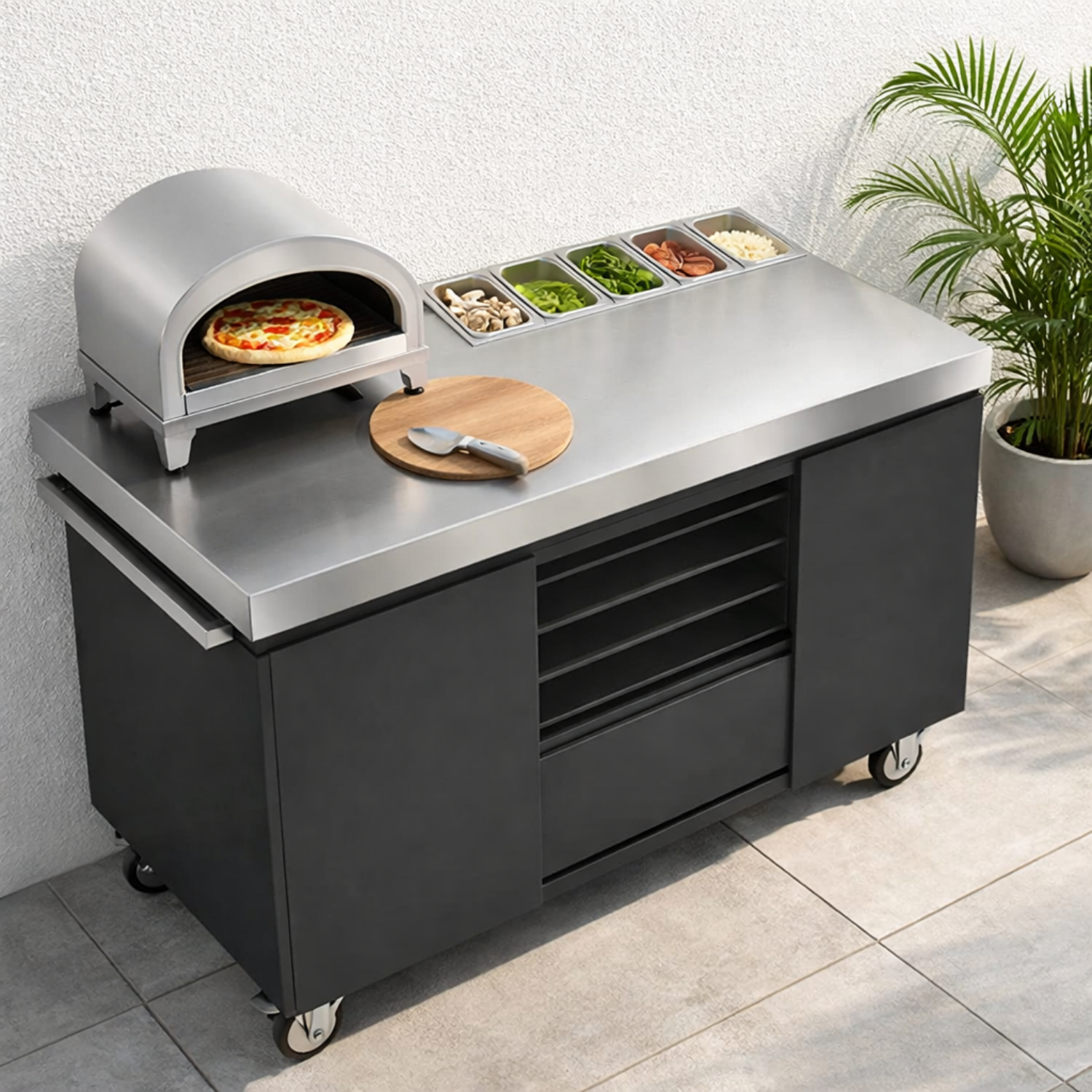 Outdoor Cooking Prep Station & Cover