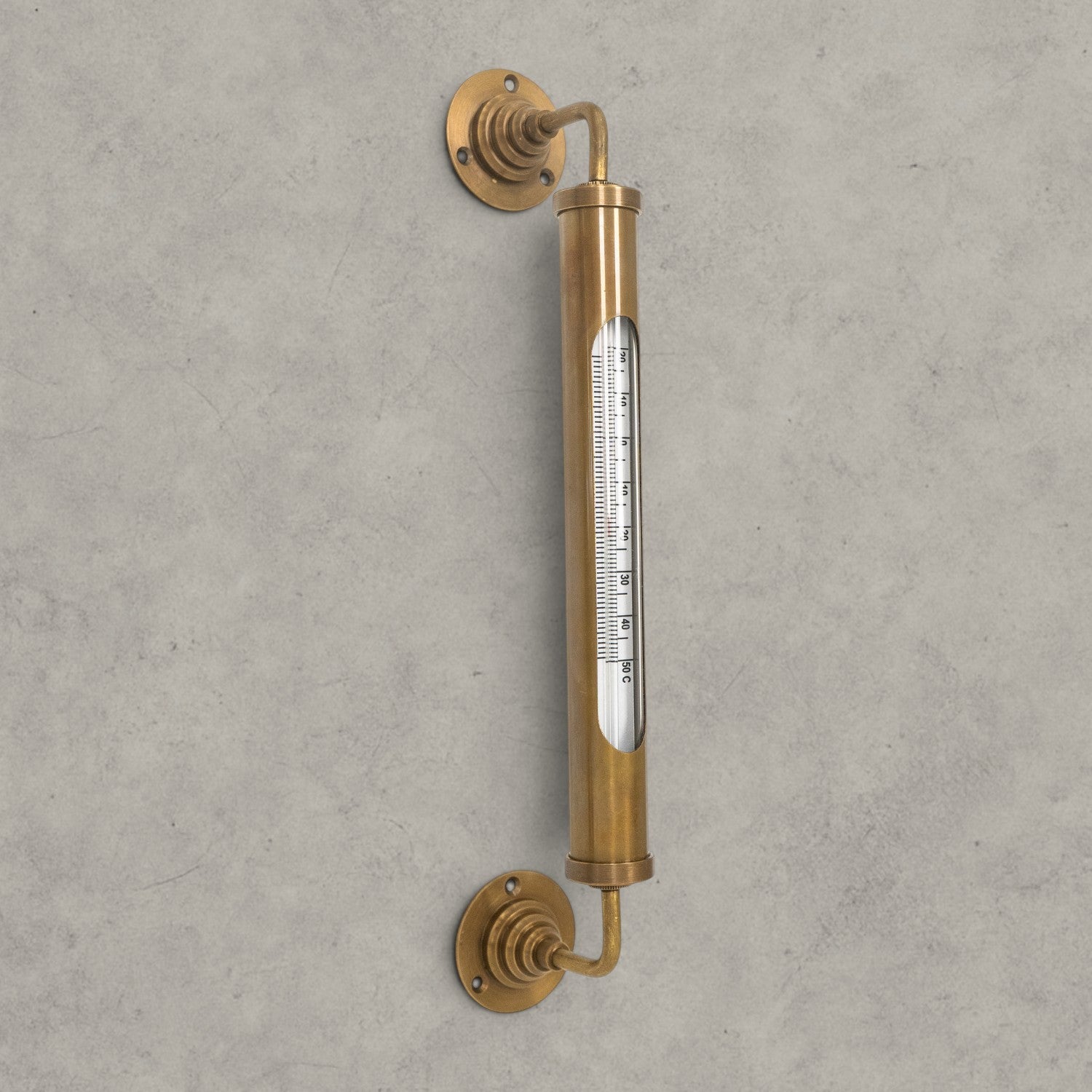 Antique Brass Wall Thermometer