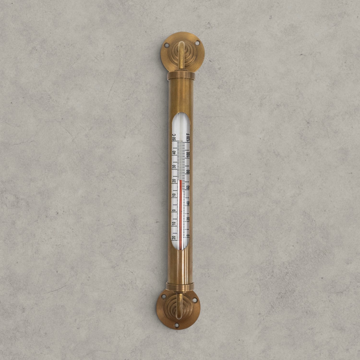 Antique Brass Wall Thermometer