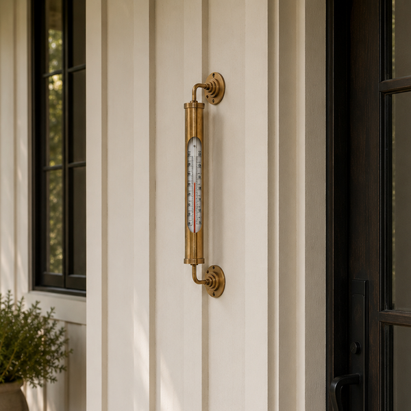 Antique Brass Wall Thermometer