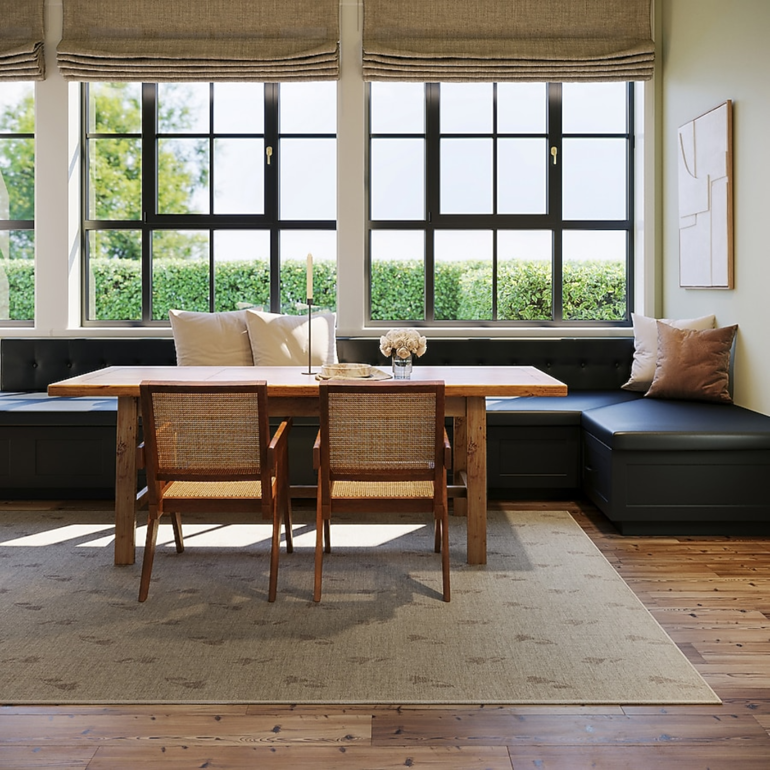 Dash & Albert x Nate Berkus Flora Washable Rug - Burgundy