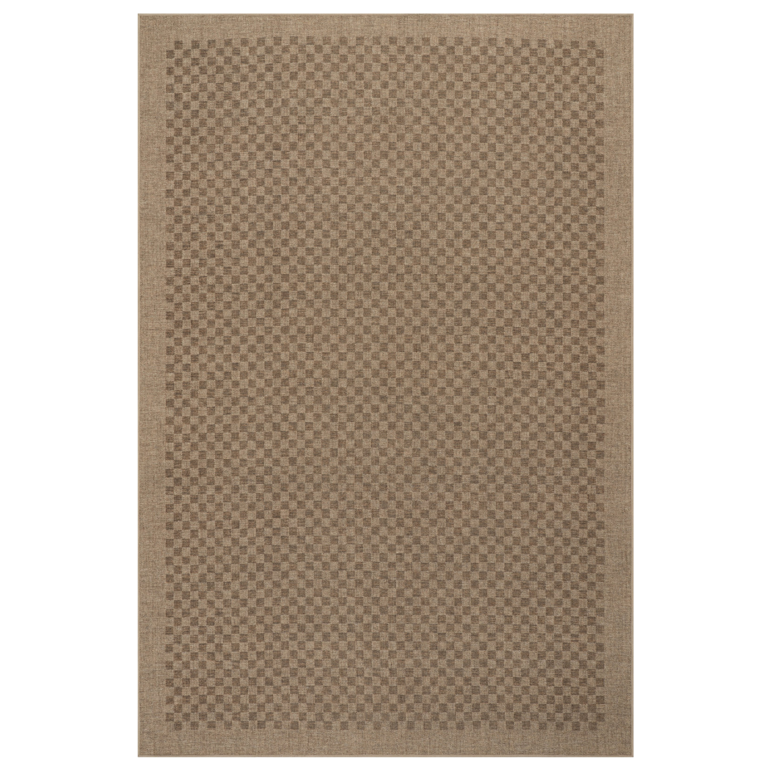 Dash & Albert x Nate Berkus Watts Checkered Washable Rug - Brown