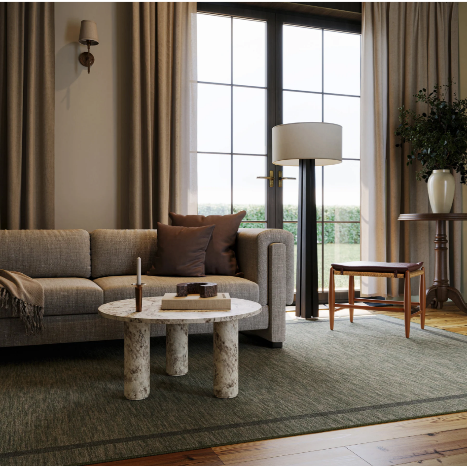 Dash & Albert x Nate Berkus Hanover Bordered Washable Rug - Green