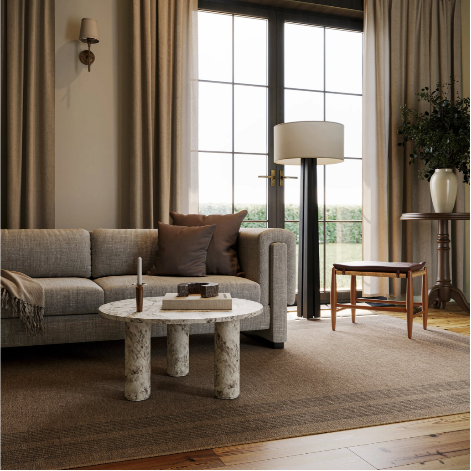 Dash & Albert x Nate Berkus Bedford Plaid Washable Rug - Tan