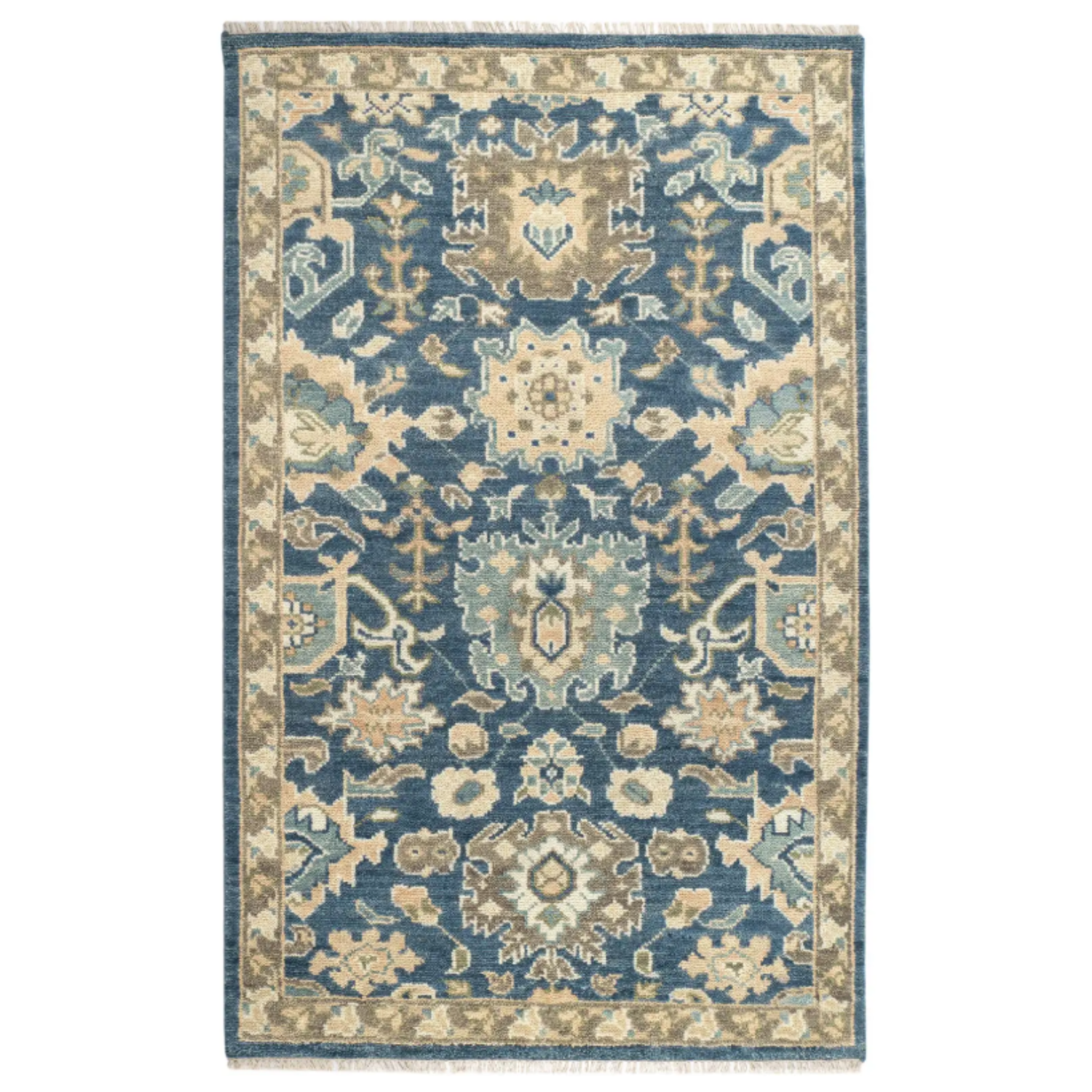 Dash & Albert Camille Hand Knotted Navy Wool Rug