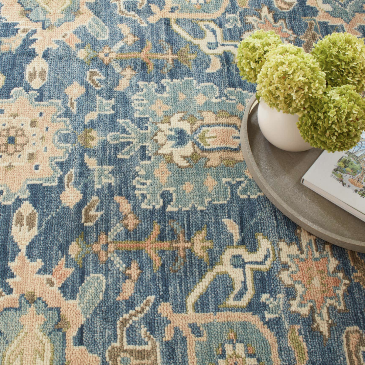 Dash & Albert Camille Hand Knotted Navy Wool Rug