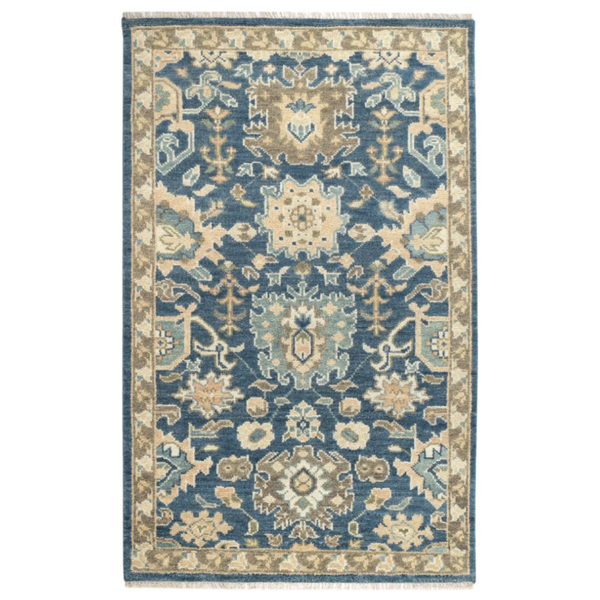 Dash & Albert Camille Hand Knotted Navy Wool Rug
