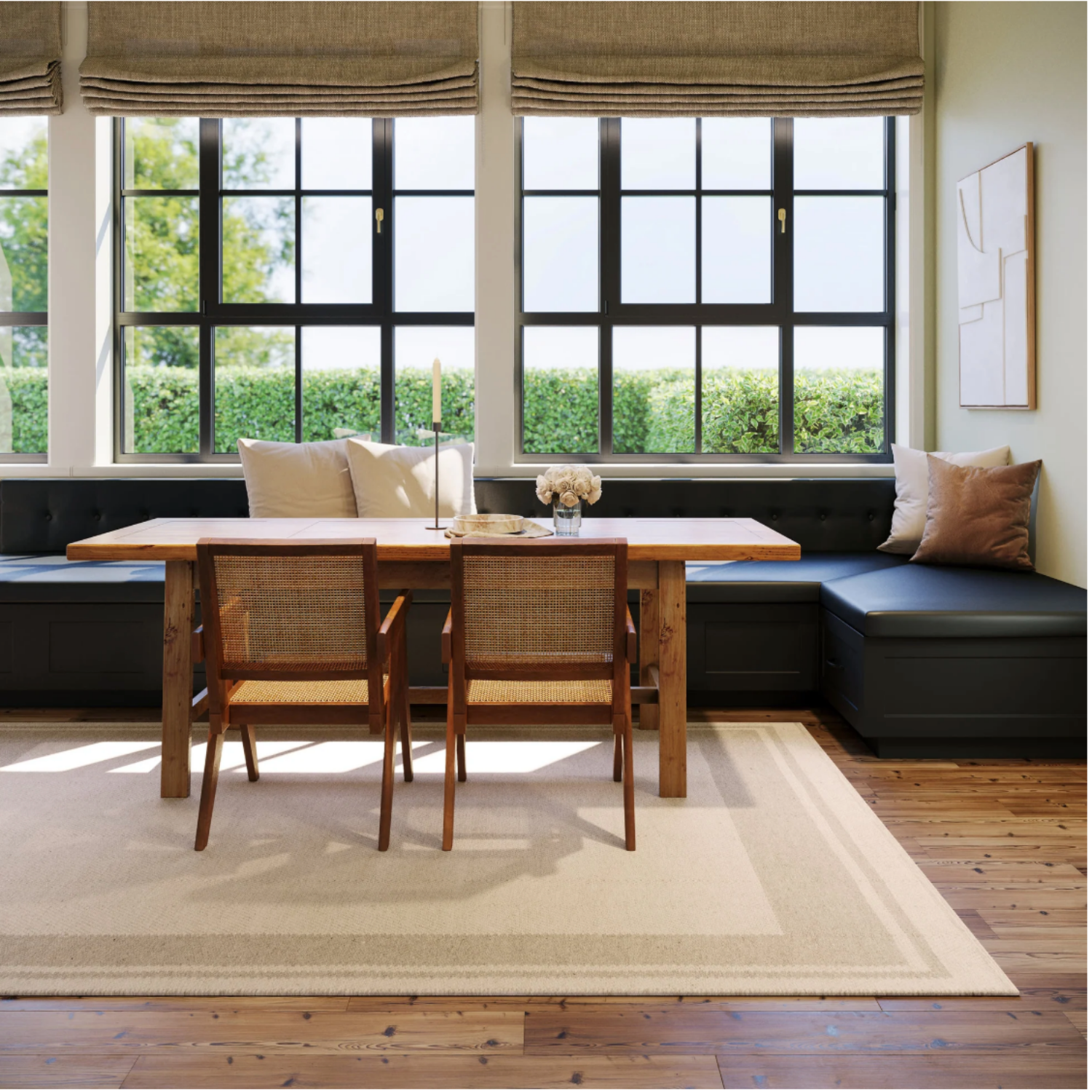 Dash & Albert x Nate Berkus Canon Bordered Wool Rug - Beige