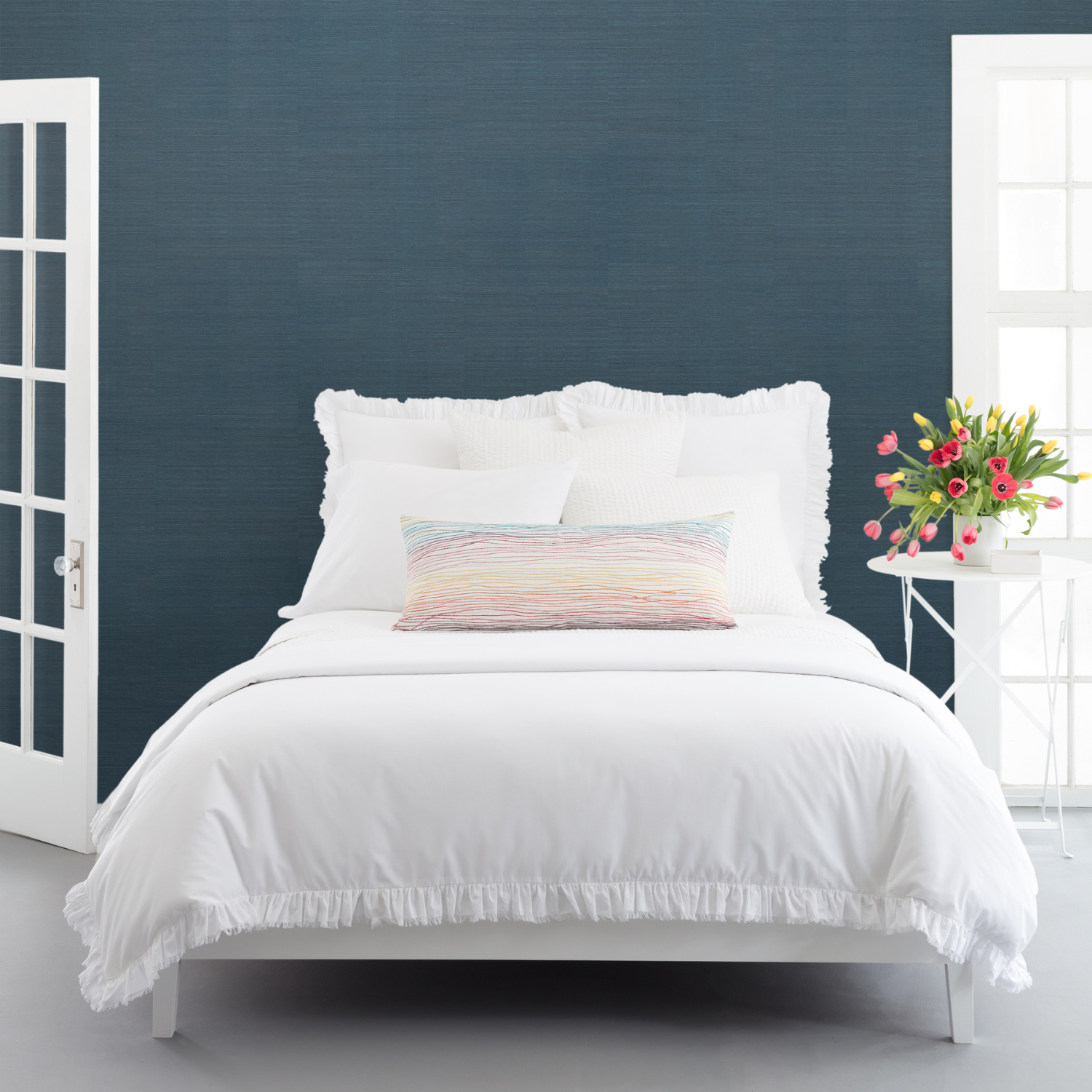 Dash & Albert Samoa Grasscloth Wallpaper - Aegean