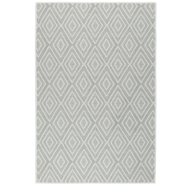 Dash & Albert Diamond Platinum/White Washable Rug
