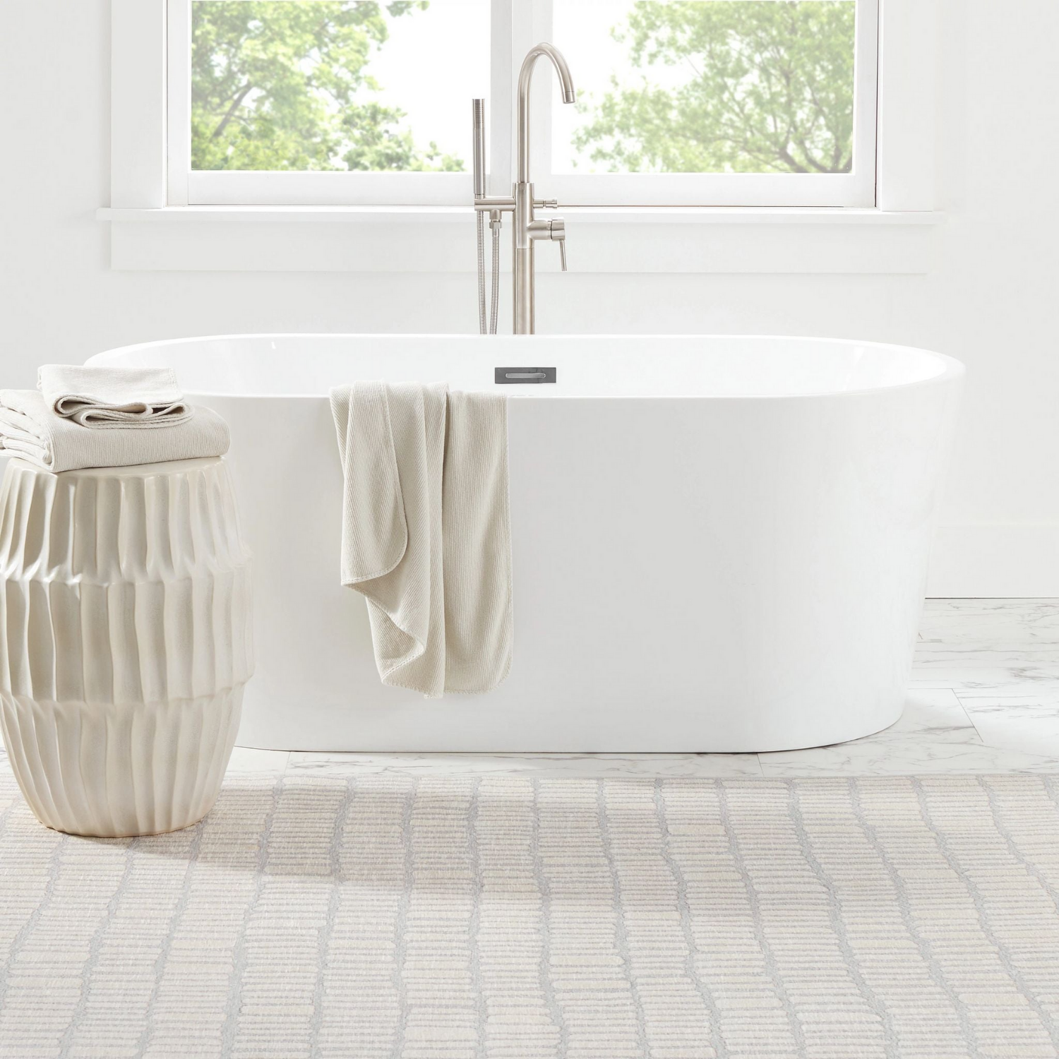 Dash & Albert Roark Washable Rug - Ivory