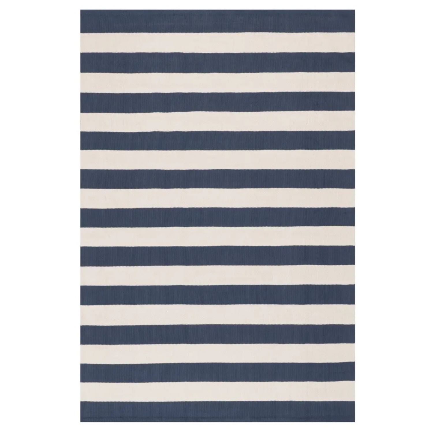 Dash & Albert Banks Stripe Navy Handwoven Indoor/Outdoor