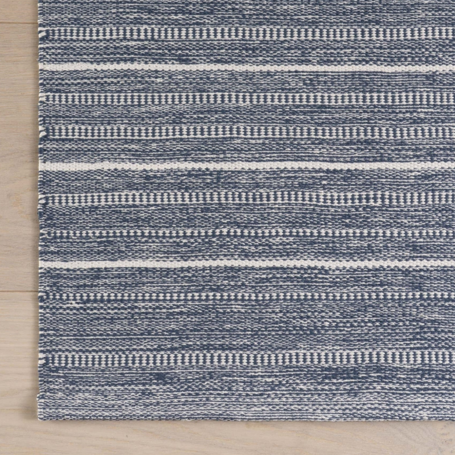 Dash & Albert Skipper Stripe Navy Handwoven Indoor/Outdoor Rug