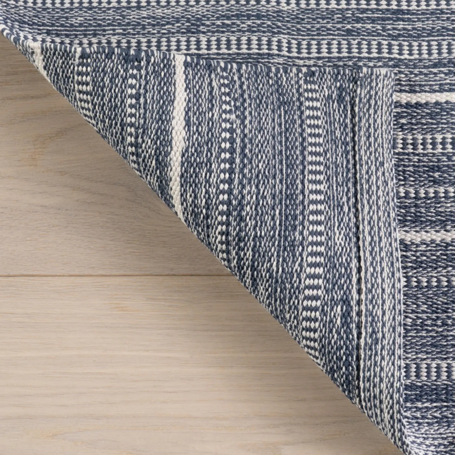 Dash & Albert Skipper Stripe Navy Handwoven Indoor/Outdoor Rug