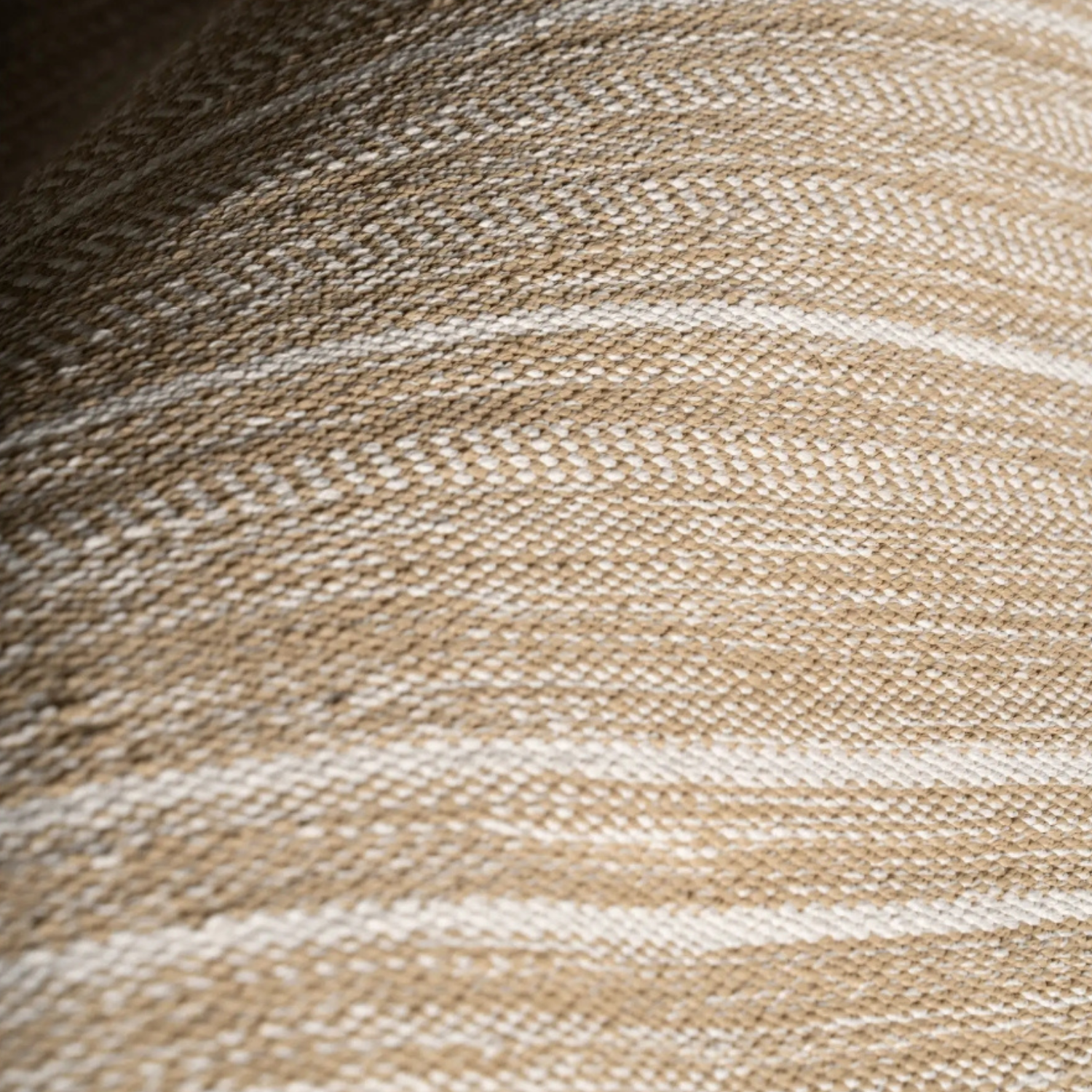 Dash & Albert Skipper Stripe Khahki Handwoven Indoor/Outdoor Rug