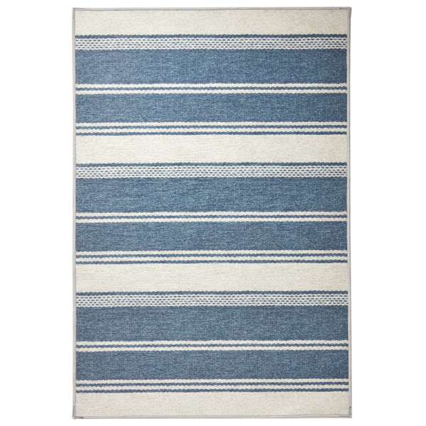 Dash & Albert Bowman Stripe Blue Washable Rug