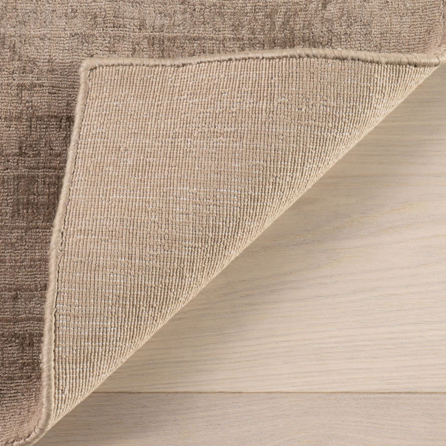 Dash & Albert Alva Hand Loom Knotted Wool/Viscose Rug - Taupe