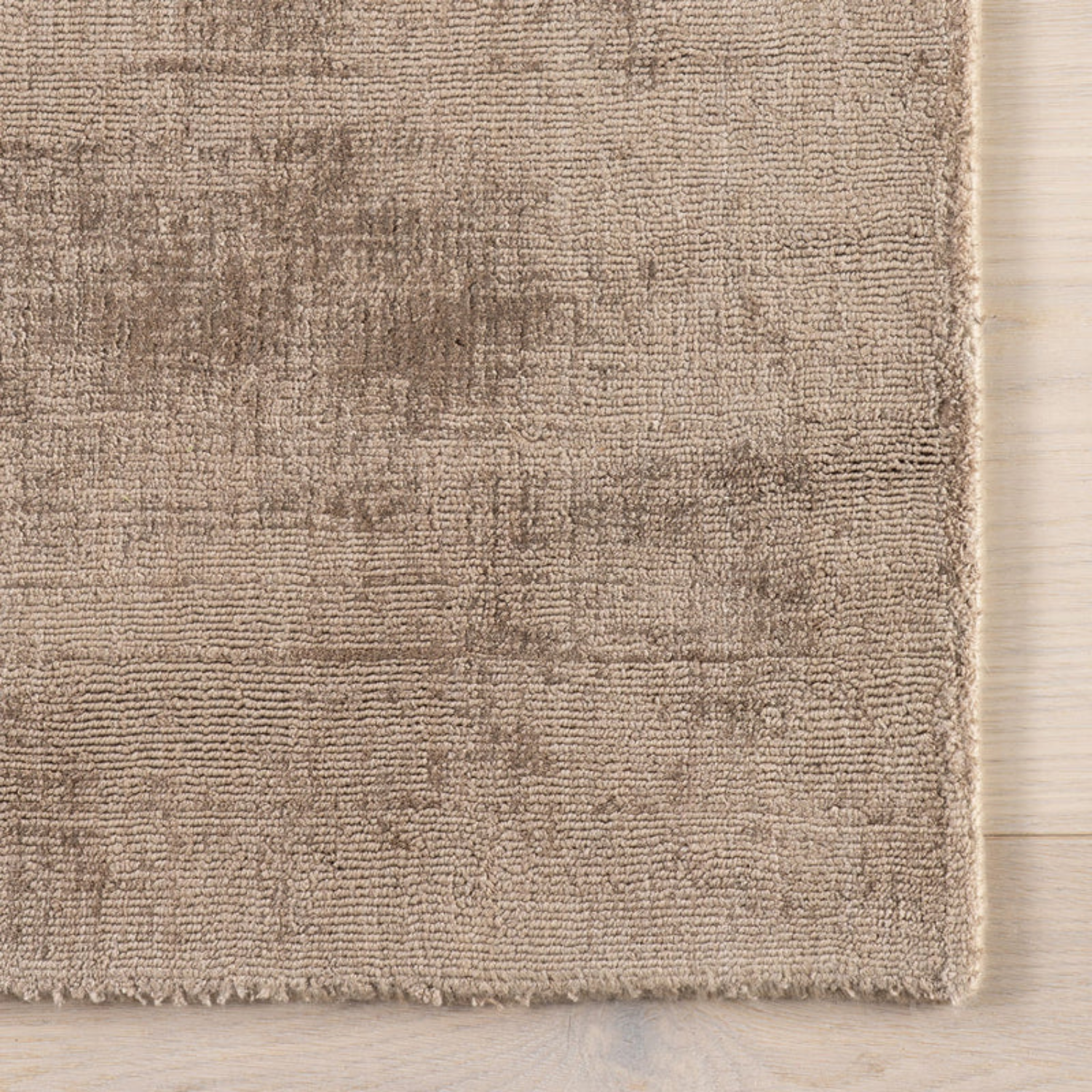 Dash & Albert Alva Hand Loom Knotted Wool/Viscose Rug - Taupe