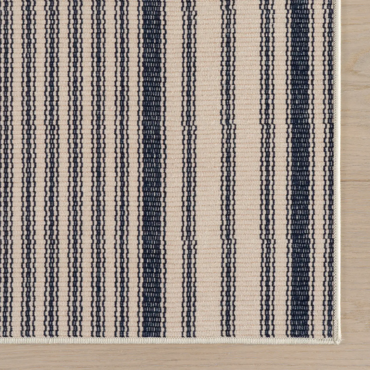 Dash & Albert Axiom Coastal Stripe Washable Rug - Navy