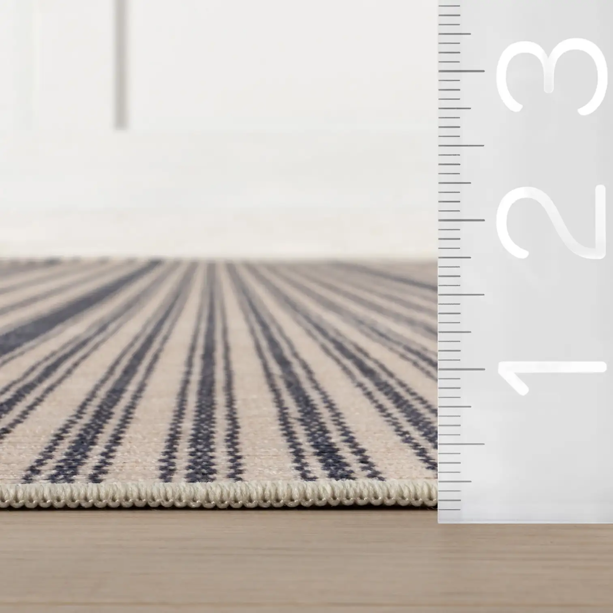 Dash & Albert Axiom Coastal Stripe Washable Rug - Navy