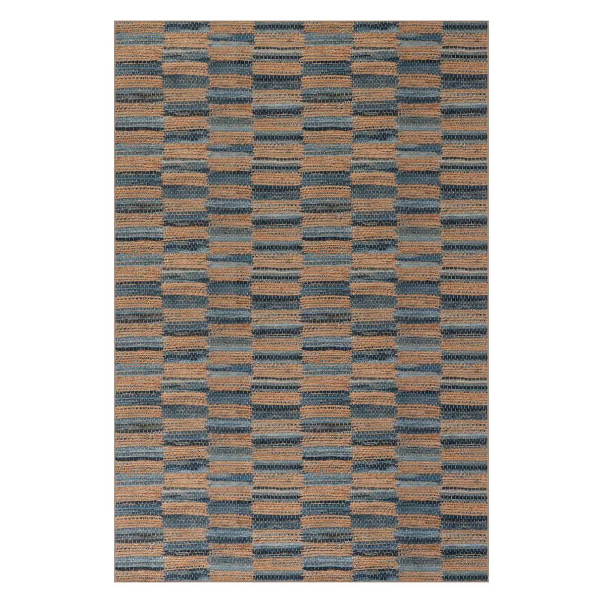 Dash & Albert Ravel Striped Washable Rug - Blue