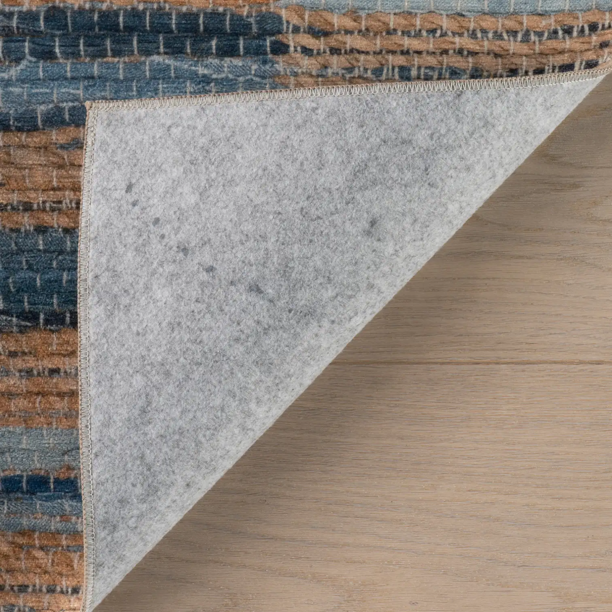 Dash & Albert Ravel Striped Washable Rug - Blue