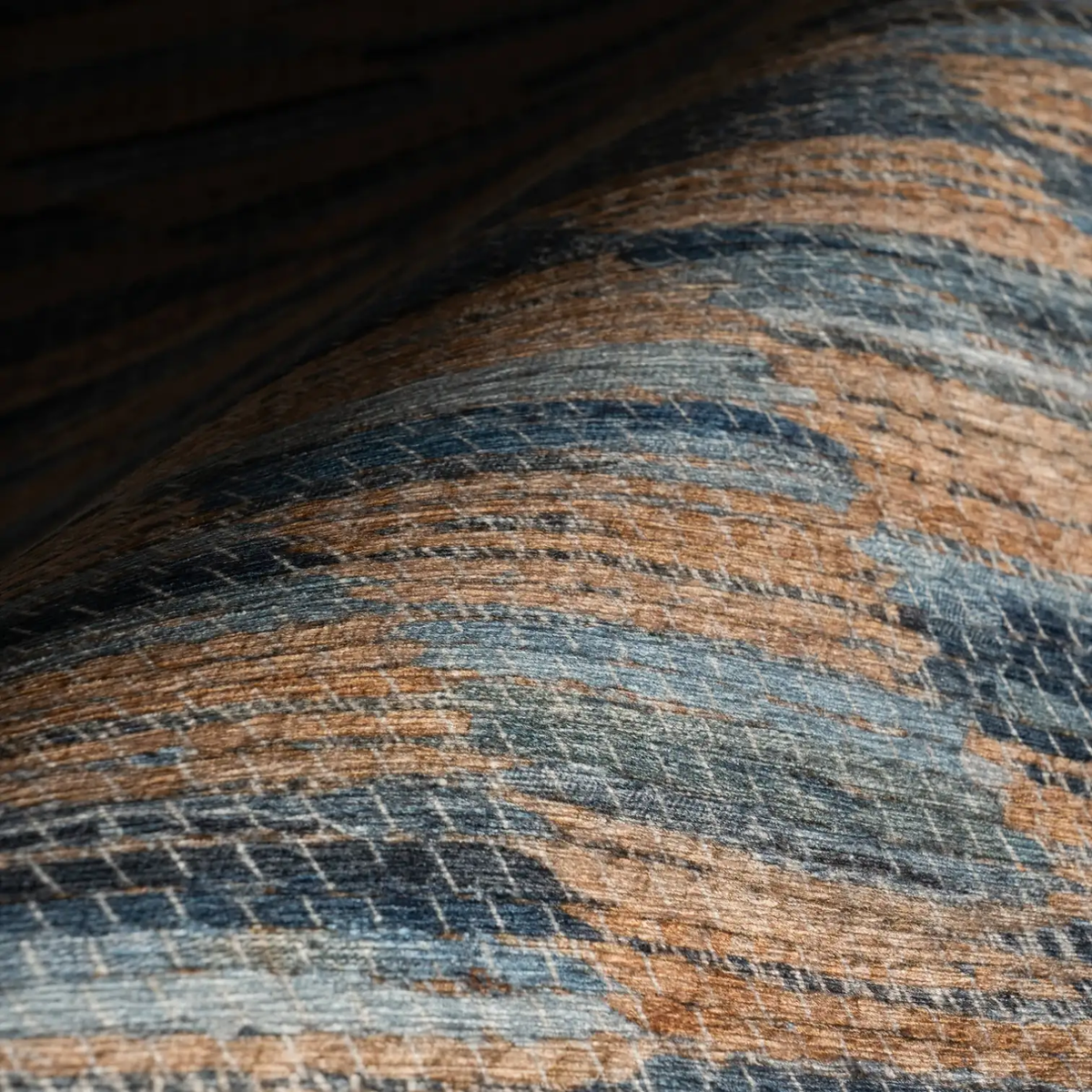 Dash & Albert Ravel Striped Washable Rug - Blue
