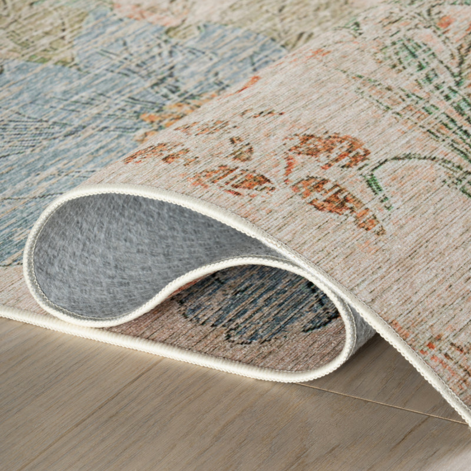 Dash & Albert Floral Washable Rug - Multi