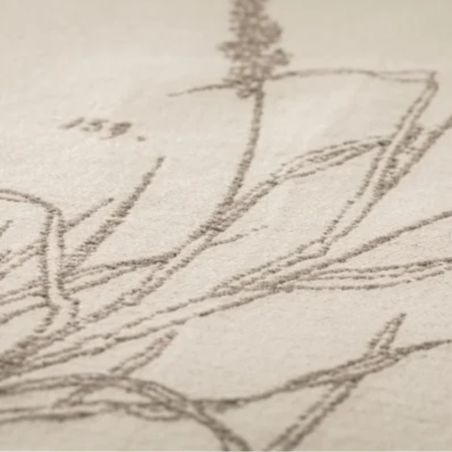 Wild Florals Off White Throw Blanket