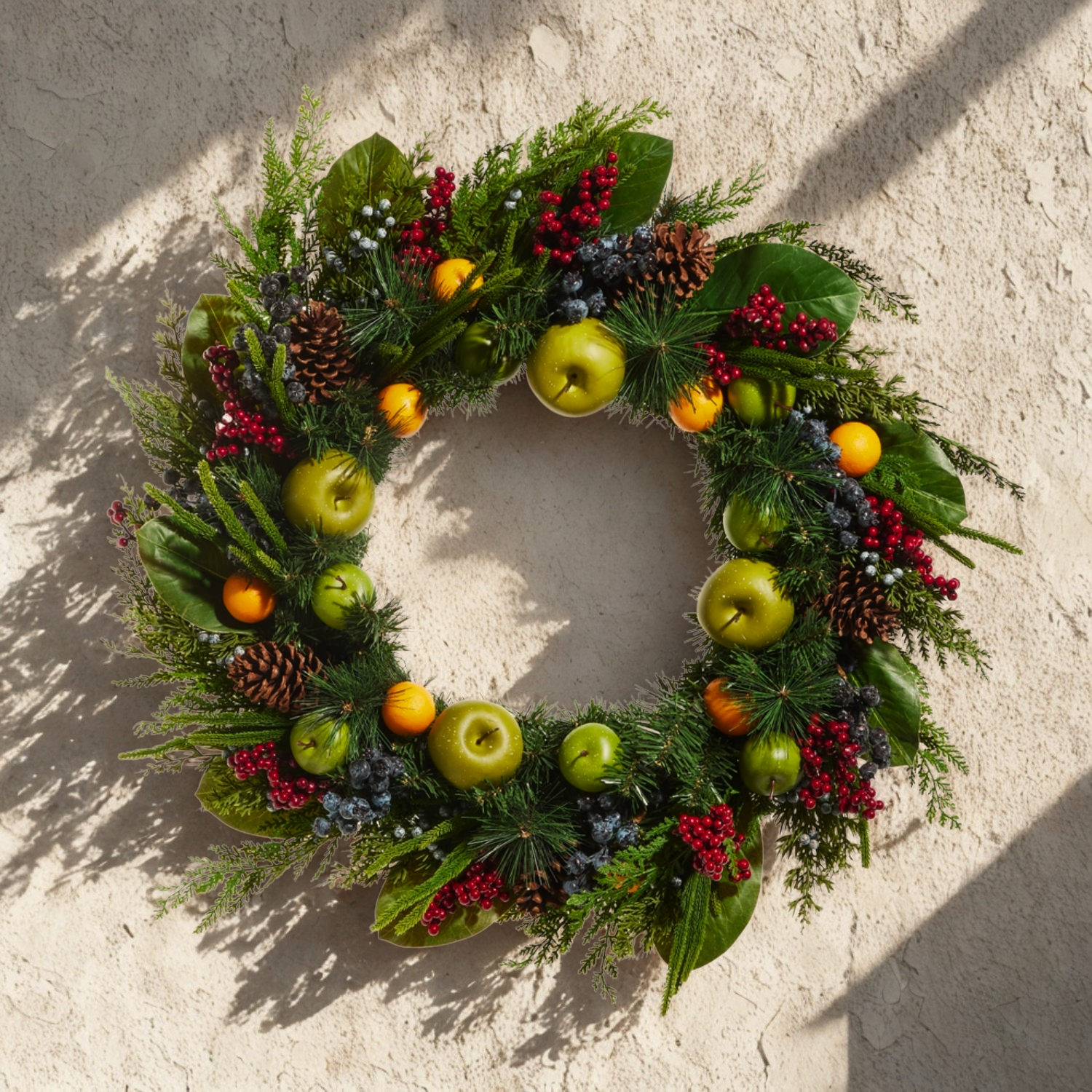 Artificial Festive Fruit Medley Wreath