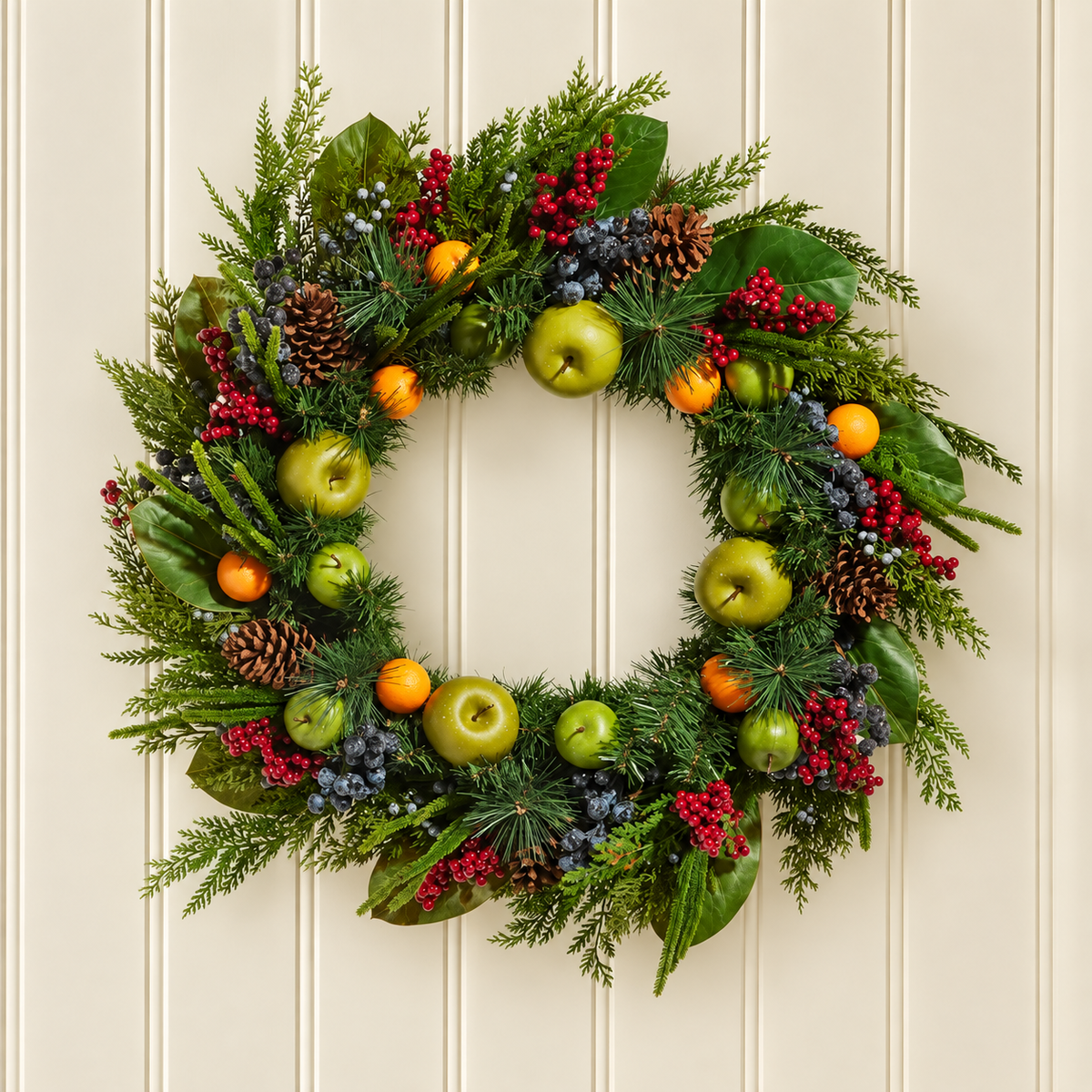 Artificial Festive Fruit Medley Wreath