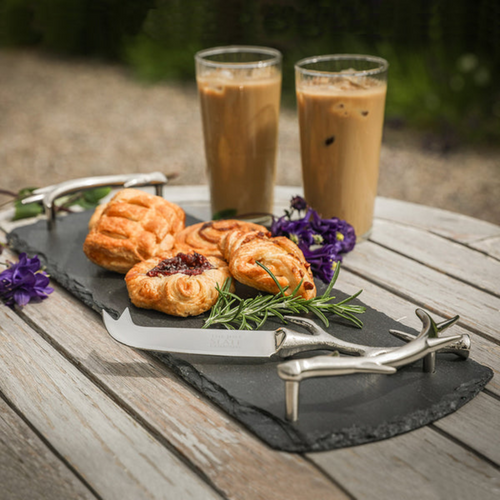Antler Slate Rect Serving Tray