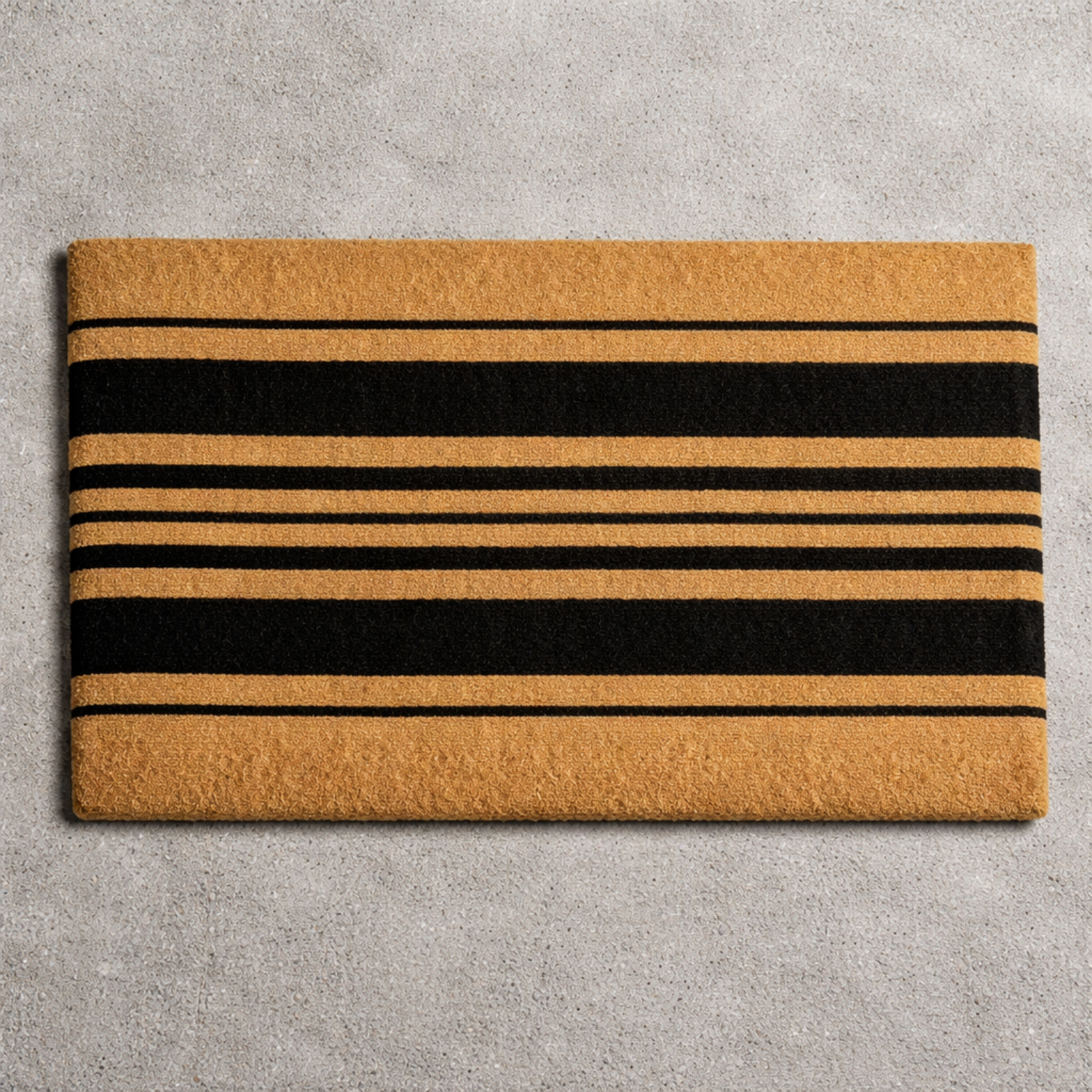Black Stripe Doormat