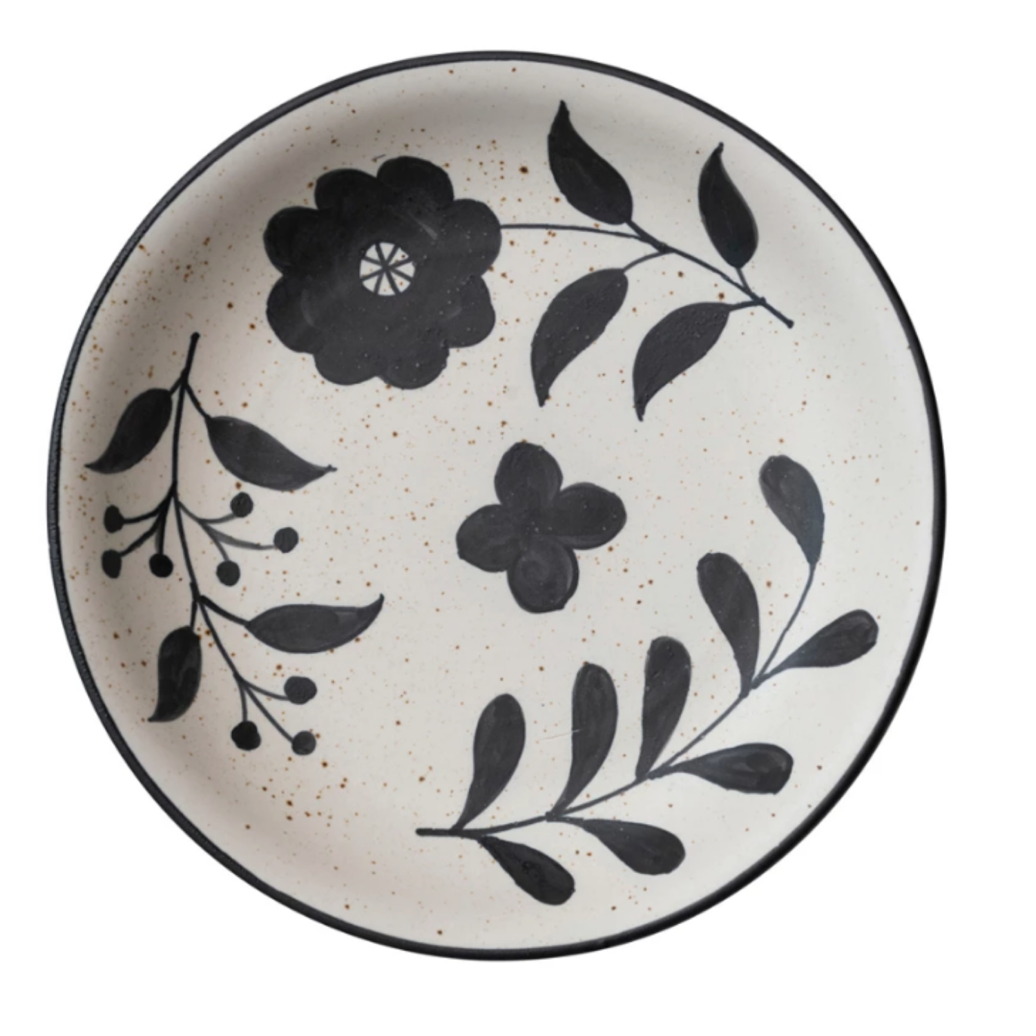 Cottage Floral Stoneware Round Serving Platter