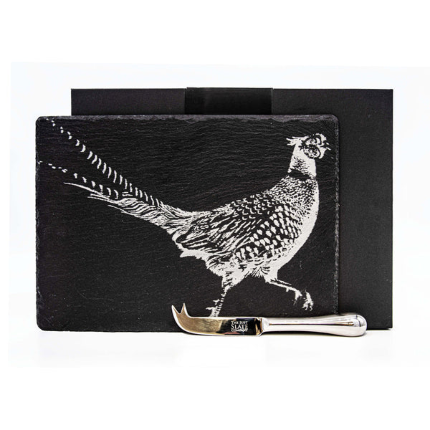 Pheasant Slate Cheese Board and Knife