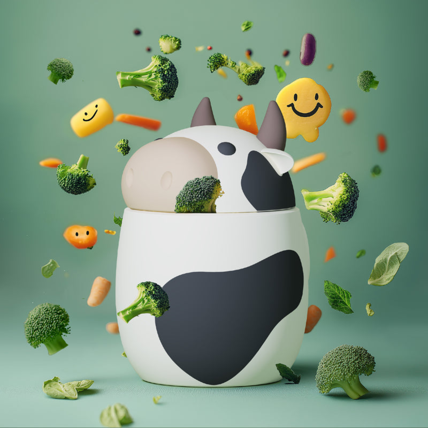 Buddy 20oz Food Storage Container- Ivy Cow