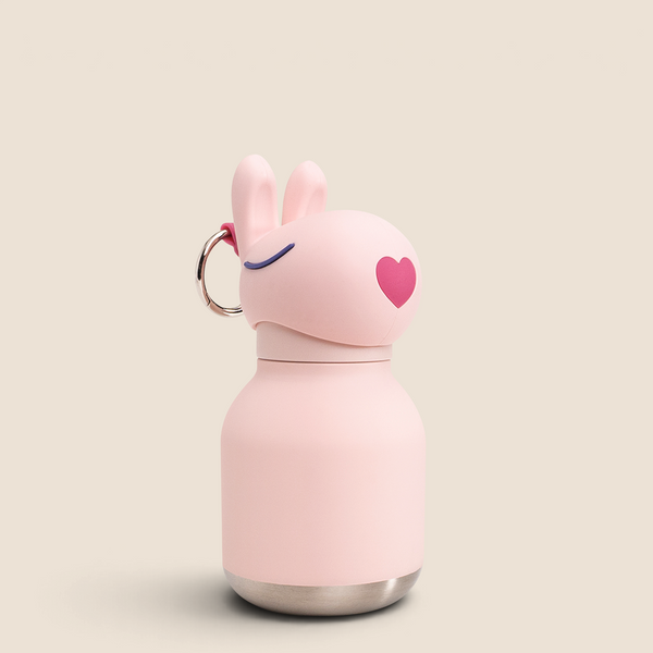 Mini Buddy 6.7oz Water Bottle w/Key Ring- Poppy Bunny