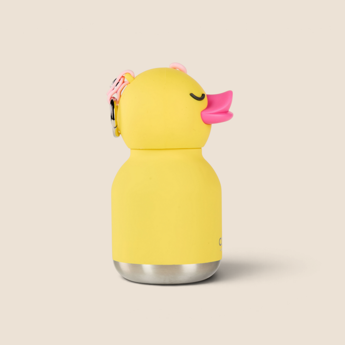 Mini Buddy 6.7oz Water Bottle w/ Key Ring- Blossom Duck