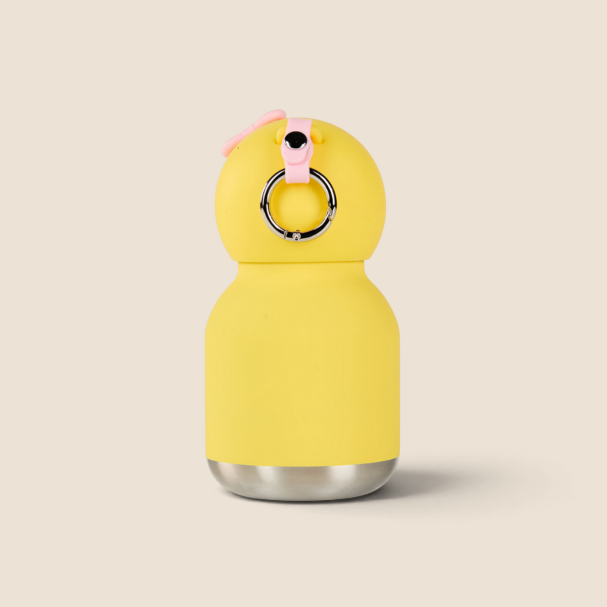 Mini Buddy 6.7oz Water Bottle w/ Key Ring- Blossom Duck