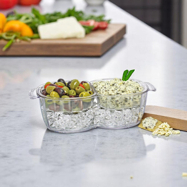On Ice Acrylic Duo Dip Bowl