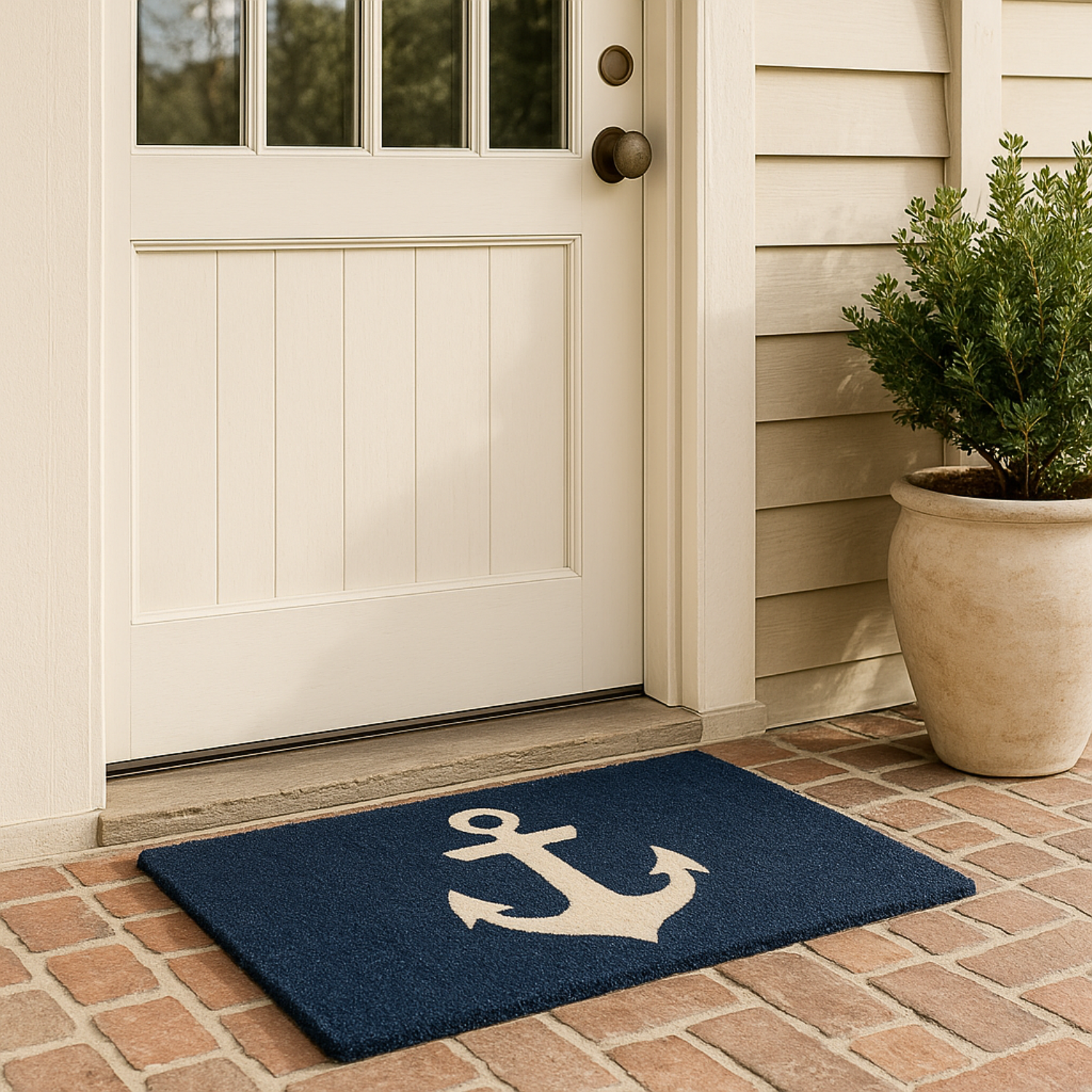 Blue Anchor Doormat