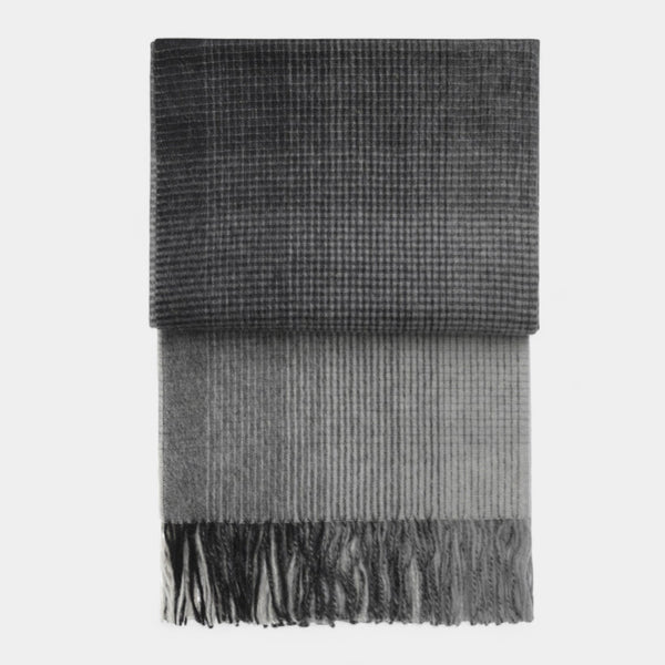 Ombre Grey Wool Throw